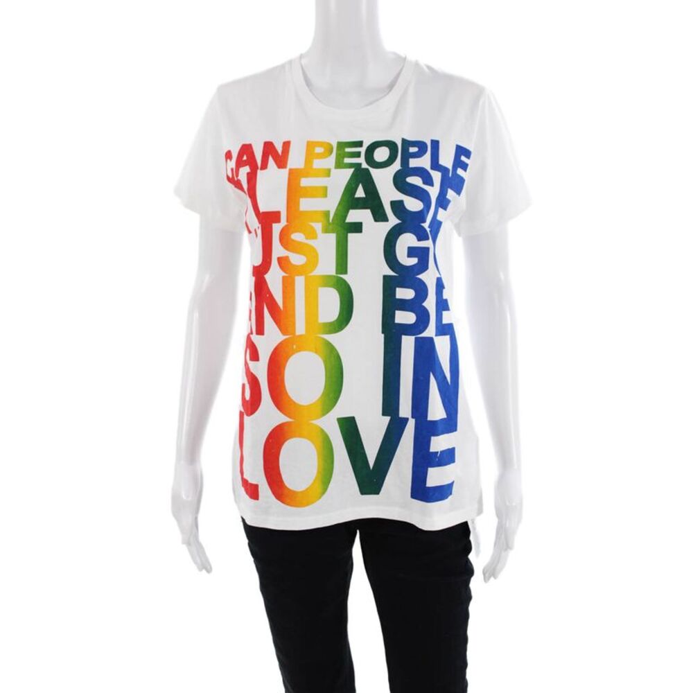 Simeon Farrar Unisex Adults Organic Cotton Graphic T-Shirt White Size M
